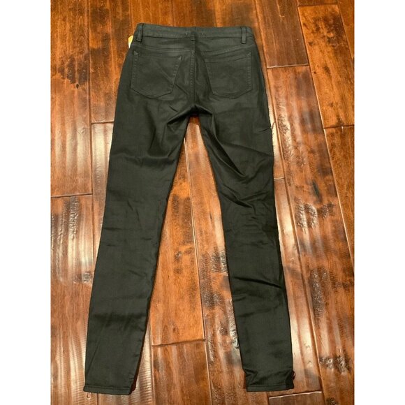Ted Baker Black Coated "Modey" Side Zip Skinny Jeans, Size 26 - Picture 5 of 7